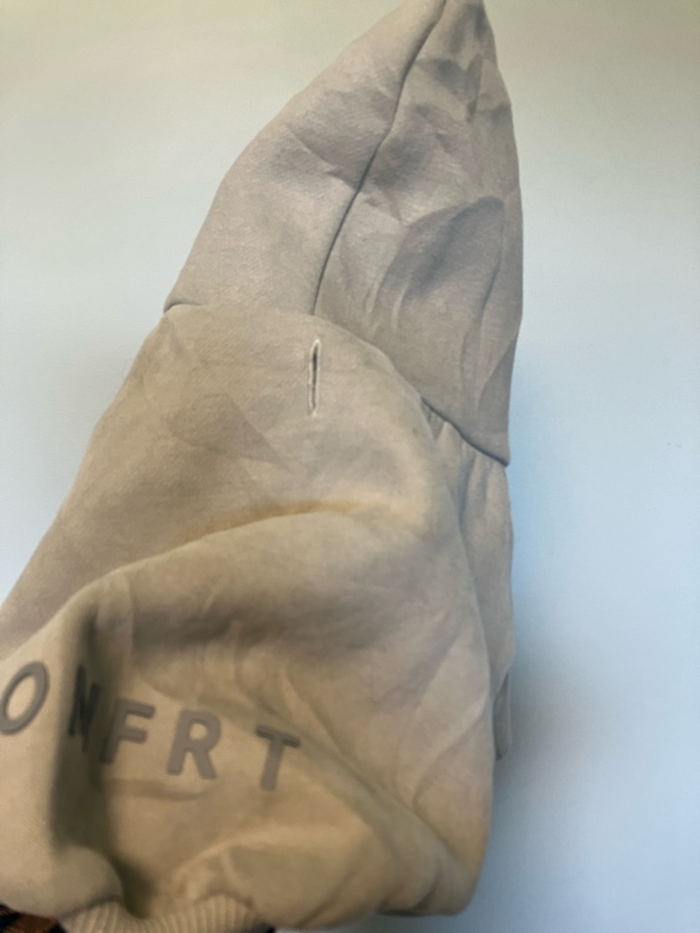 Comfrt Beige Neutral Hooded Pet Sweatshirt